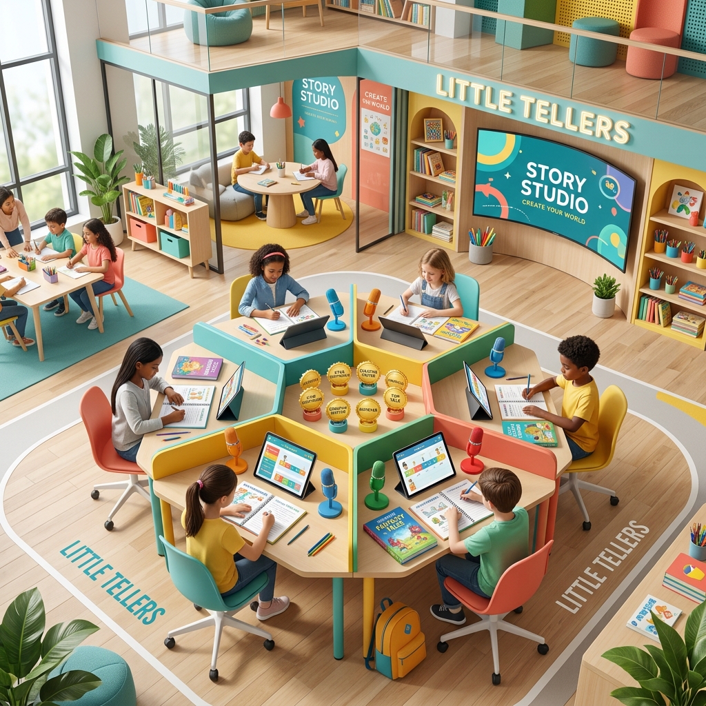 VFF Student Resource Hub Digital Library with Story Workbooks and Speech Microphones