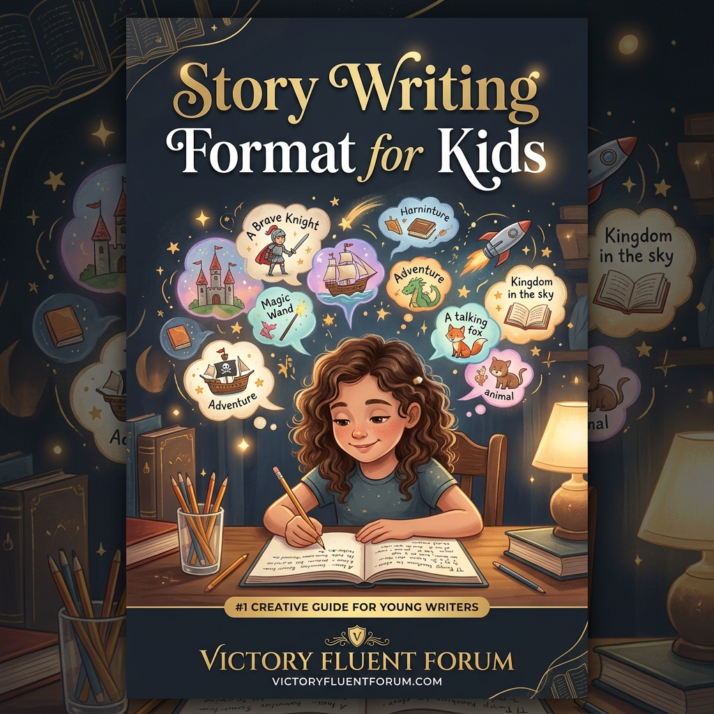 Story Writing Format for Kids Pinterest Pin